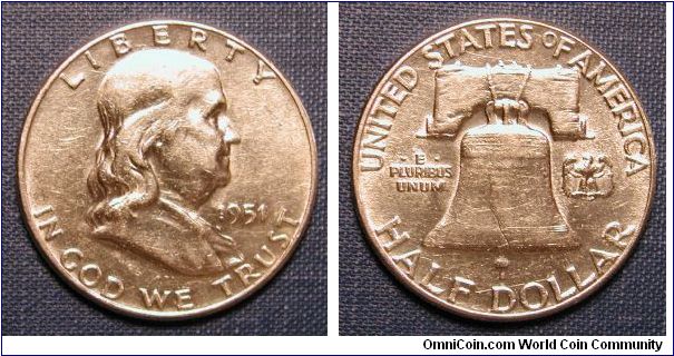 1951 Franklin Half Dolar