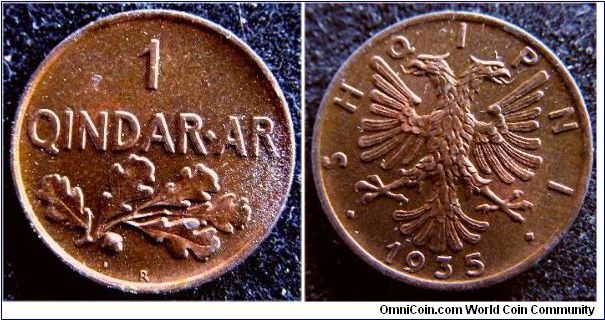 Albania, 1 qindar-ar