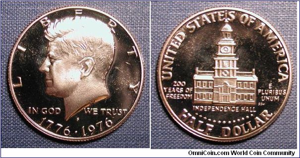 1976-S Kennedy Bicentennial Half Dollar Proof