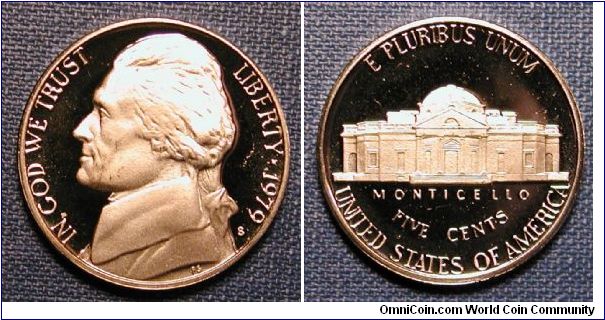 1979-S Jefferson Nickel Proof Type II Clear S