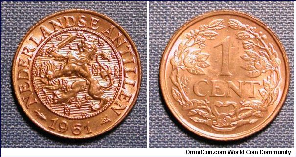 1961 Netherlands Antilles 1 Cent