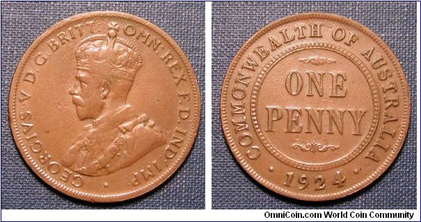 1924 Australia Penny