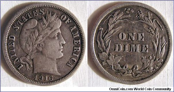 Dime.

Not my usual time period but I won it at coin club.                                                                                                                                                                                                                                                                                                                                                                                                                                                        