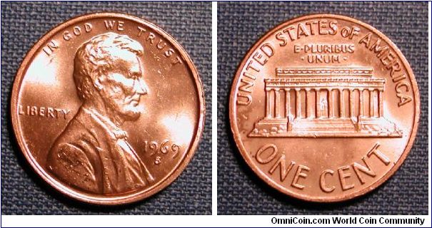1969-S Lincoln Memorial Cent