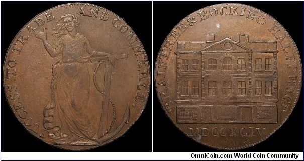 ½ Penny Conder Token.

A local issue from a small town located between London and Chelmsford.                                                                                                                                                                                                                                                                                                                                                                                                                     