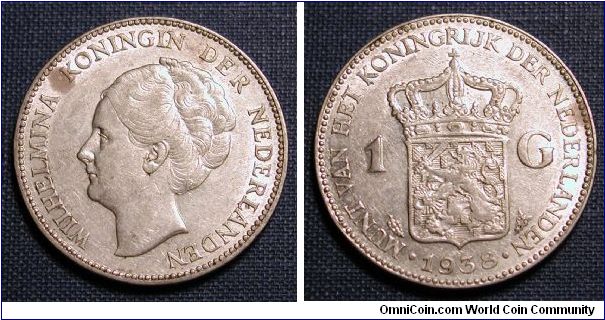 1938 The Netherlands 1 Gulden