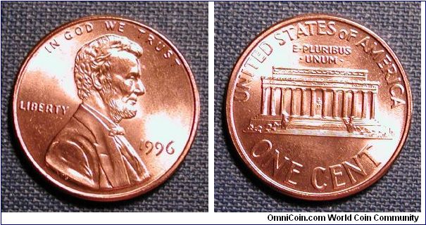 1996 Lincoln Memorial Cent