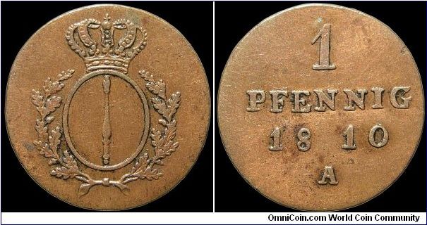 1 Pfennig, Prussia.

Berlin mint.                                                                                                                                                                                                                                                                                                                                                                                                                                                                                 