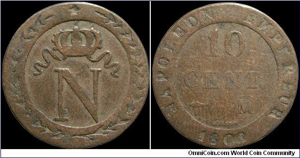 10 Centimes, Toulouse mint.                                                                                                                                                                                                                                                                                                                                                                                                                                                                                         