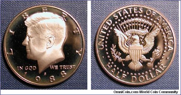 1988-S Kennedy Half Dollar Proof