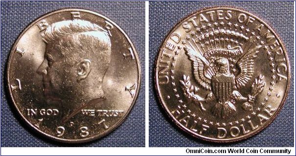1987-D Kennedy Half Dollar