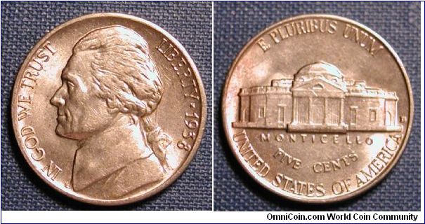 1938-D Jefferson Nickel
