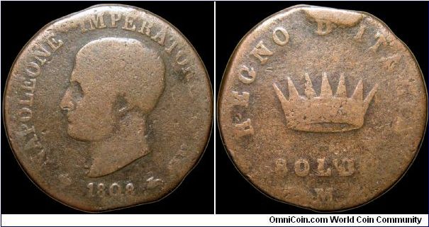 1 Soldo, Napoleonic Kingdom of Italy.

A filler from the Milan mint that literally fills a hole in my KNap set. It *will* be upgraded!                                                                                                                                                                                                                                                                                                                                                                            