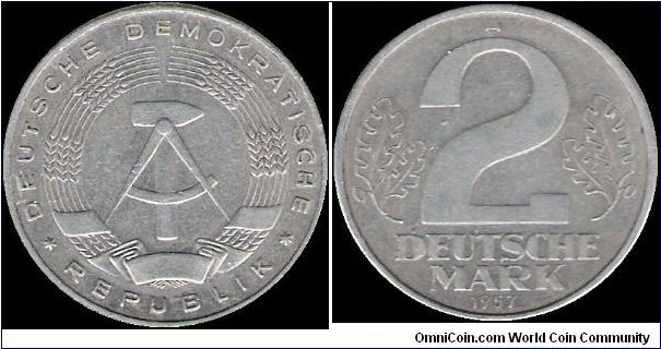 2 Deutsche Mark 1957 A