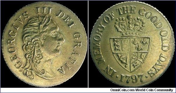 Token Great Britain.

In Memory of the Good Old Days. A common token about the size and design of a contemporary spade guinea.                                                                                                                                                                                                                                                                                                                                                                                    