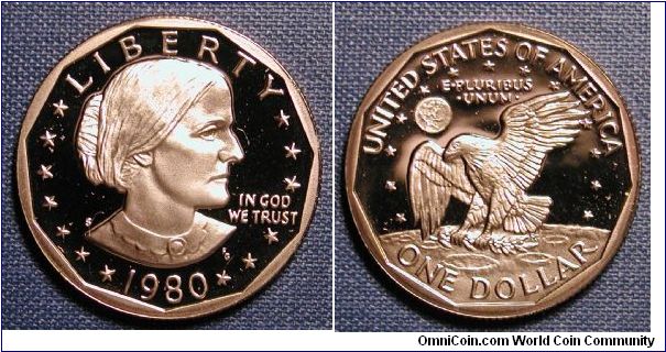 1980-S Susan B. Anthony Dollar Proof