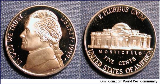 1999-S Jefferson Nickel Proof