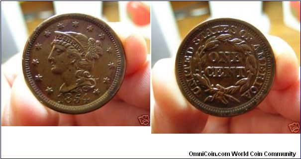 US Large Cent 1854N25