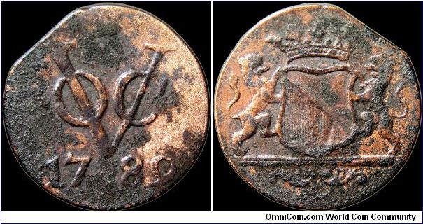 1 Duit, Netherlands East Indies.

Worn, as is common with these coins and a distinct clip.                                                                                                                                                                                                                                                                                                                                                                                                                        