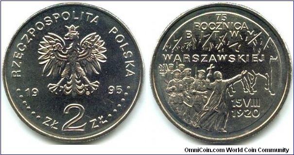 Poland, 2 zlote 1995.
75th Anniversary - Battle of Warsaw.