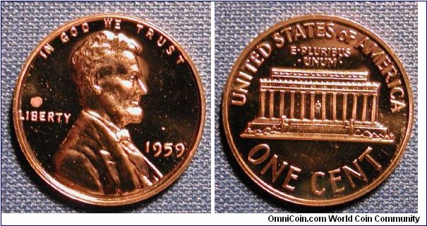 1959 Lincoln Memorial Cent Proof