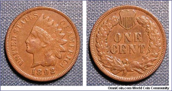 1892 Indian Head Cent