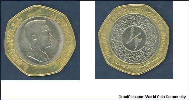 Half Dinar, bimetal, 2000