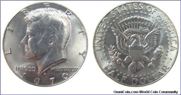 1970-D Kennedy half dollar