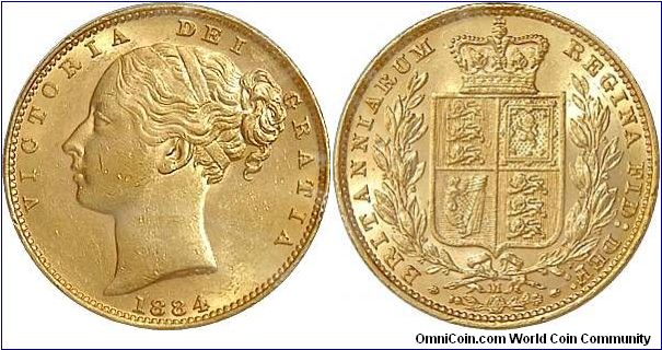 1884 Melbourne Mint Shield Reverse