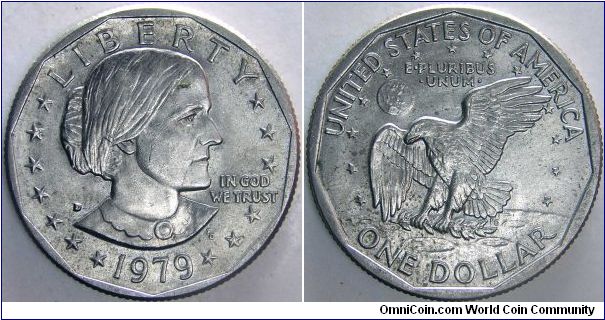 Susan B. Anthony Dollar.                                                                                                                                                                                                                                                                                                                                                                                                                                                                                            