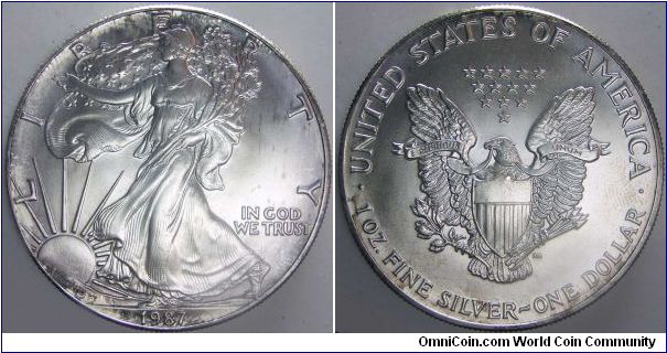 Silver Eagle Dollar.                                                                                                                                                                                                                                                                                                                                                                                                                                                                                                