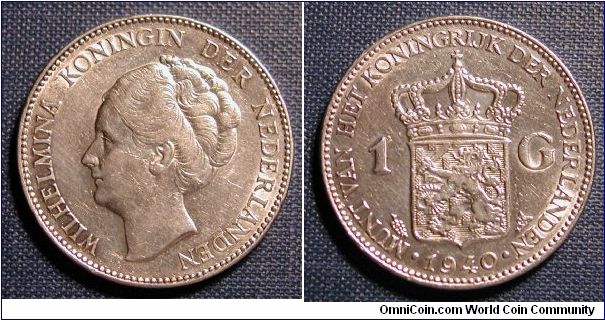 1940 The Netherlands 1 Gulden