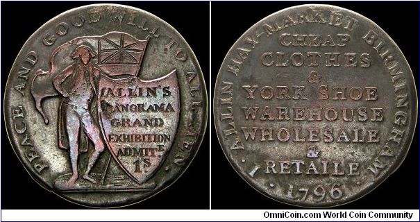 ½ Penny Conder Token.

A merchant's token who sold clothing and shoes in Birmingham.                                                                                                                                                                                                                                                                                                                                                                                                                              