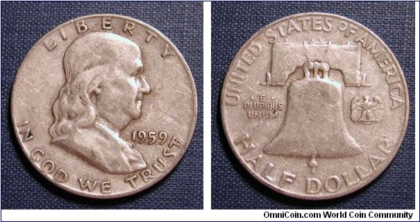 1959 Franklin Half Dollar