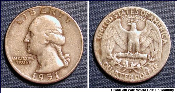 1951-D Washington Quarter