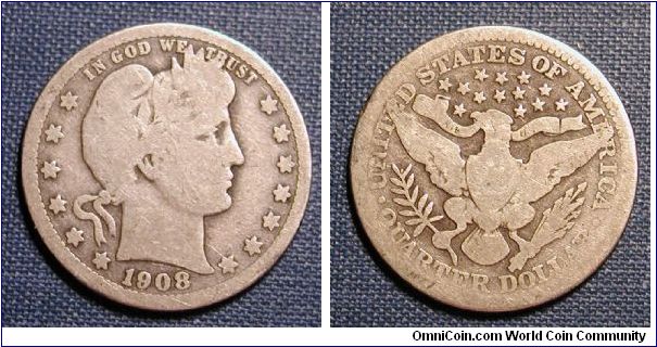 1908 Barber Quarter