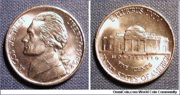 1992-D Jefferson Nickel