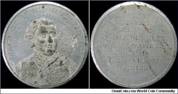 Tribute to Charles James Fox, Great Britain.

An R2 medal.                                                                                                                                                                                                                                                                                                                                                                                                                                                        