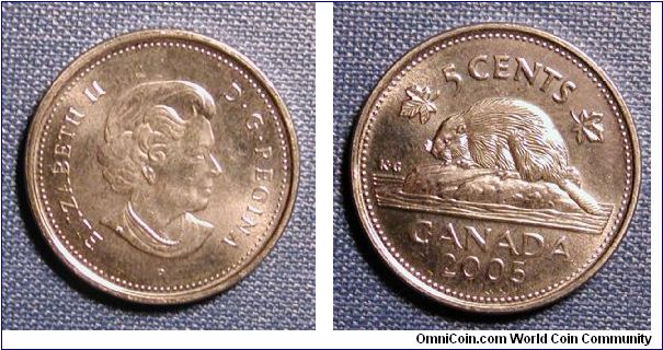 2005 Canada 5 Cents