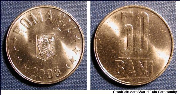 2005 Romania 50 Bani (New design)