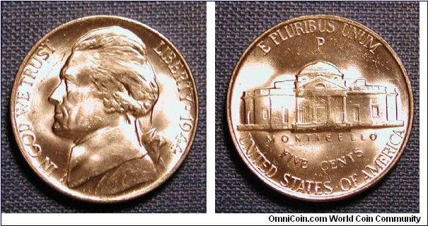 1944-P Jefferson Nickel