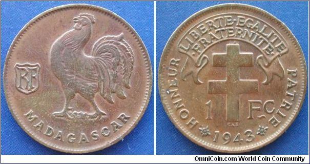 1 franc
Bronze