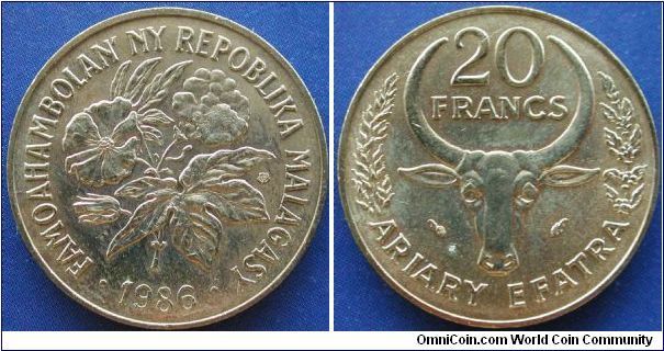 20 francs
(4 ariary)
Aluminium-bronze
F.A.O issue