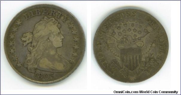 1803 Sm. 3 Draped Bust Dollar