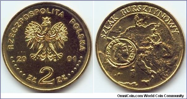 Poland, 2 zlote 2001.
Amber Route.
