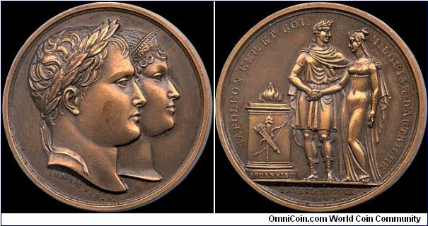 Mariage de l'Empereur, France.

A modern (post-1880) restrike of a fairly common medal.                                                                                                                                                                                                                                                                                                                                                                                                                           