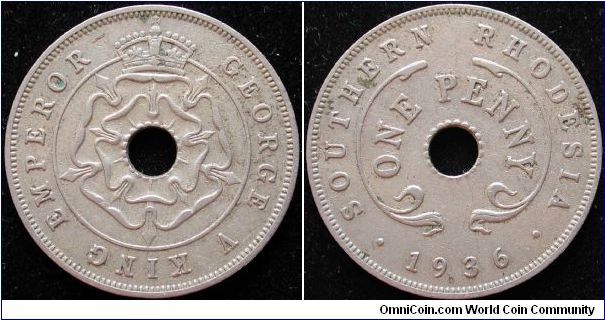 1 Penny
Cu-Ni
Southern Rhodesia
George V