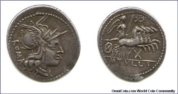 Denarius - Tullia - 119 BC
