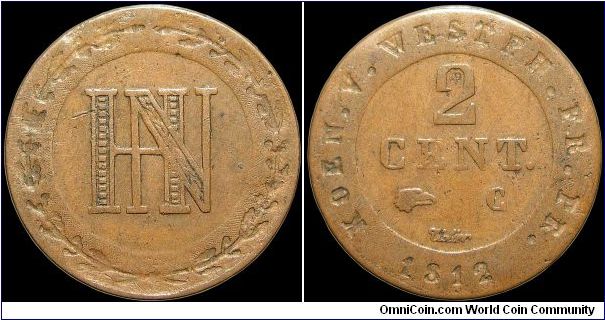 2 Centimes, Westphalia.                                                                                                                                                                                                                                                                                                                                                                                                                                                                                             