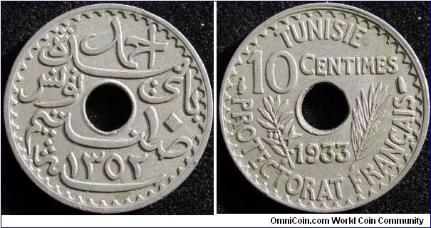 10 Centimes
Nickel bronze
Ahmad
AH 1352